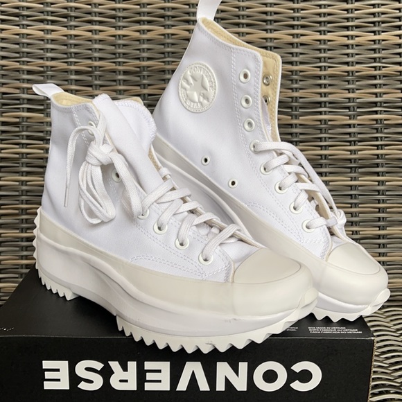 Converse Chuck Taylor All Star Run Star Hike Hi White/White WMNS Triple White - Picture 5 of 16